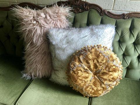 3 beautiful cushions