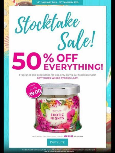 PartyLite stocktake sale