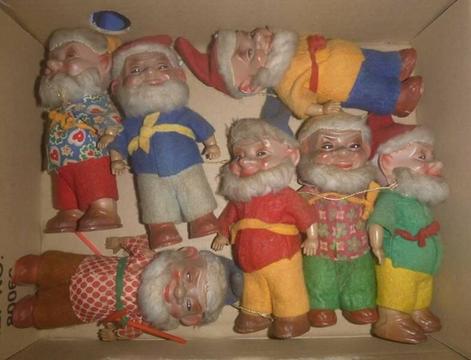 GARDEN GNOMES x 7 - All in EXCELLENT CONDITION -OVER 40 Years old