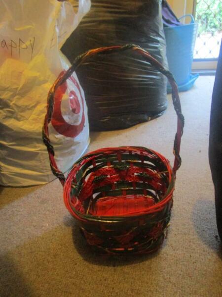 2 X Green & Red Baskets (See Both Photos) ***NEW***