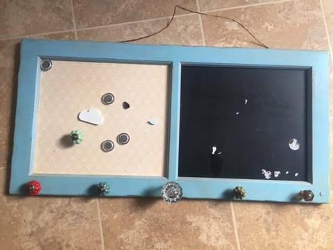 Retro old style magnetic & chalk board