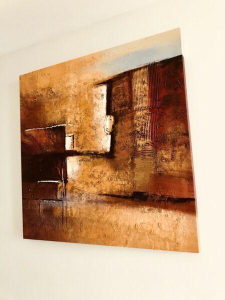 Large Abstract Oil painting 1m x 1m
