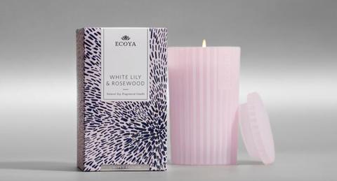 ECOYA - White Lily & Rosewood - Limited Edition Candle 345g