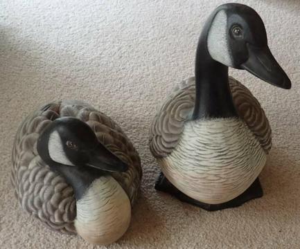 Hand Painted Ceramic Geese