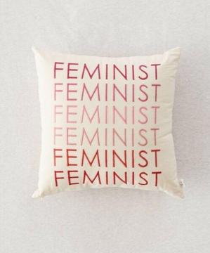 LIKE NEW Urban Outfitters Pink Minimal Feminist Throw Pillow