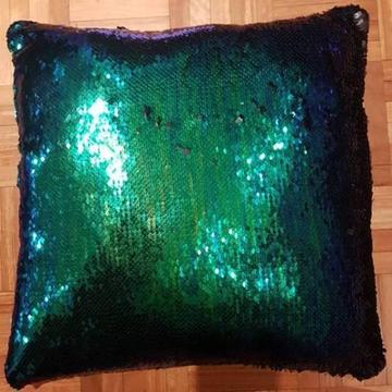 Sequined cushion with insert 2 tone in VGC