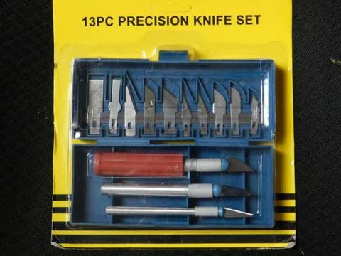 13Pcs Exacto Style Hobby Knife w/Blades Set For Multi-Purpose