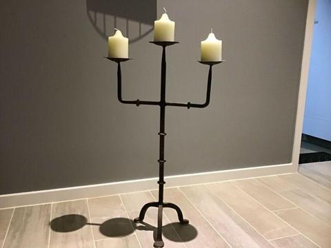Wanted: French Provincial vintage style heavy wrought iron tall candelabra