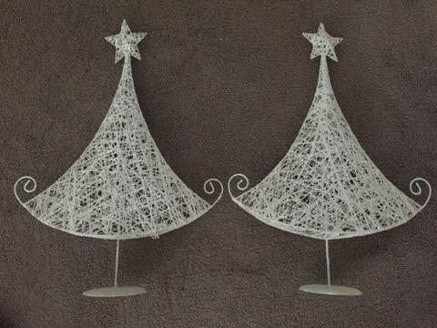 2x Christmas table decorations