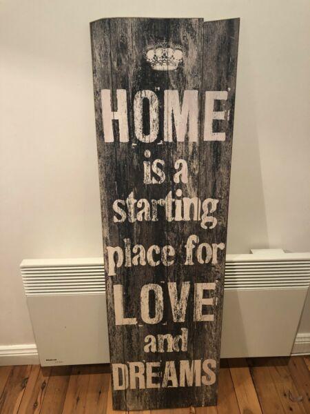 Wooden Rustic Decorative Phrase Sign