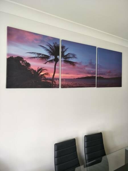 Wall hanging decal canvas set of #3