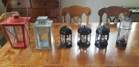 assorted lanterns/lamps
