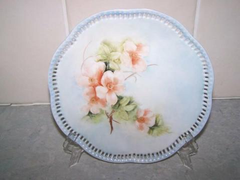 floral decorative hand painted plate