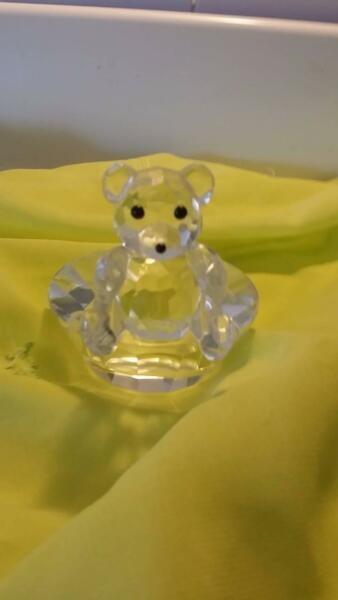 Crystal teddy bear tlight candle holder