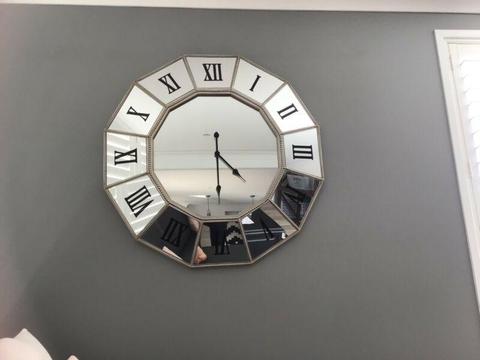 Large French Provincial style Mirror wall clock