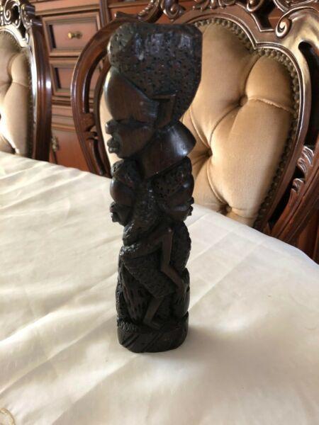 Wood Carve Tribal Home Accessory