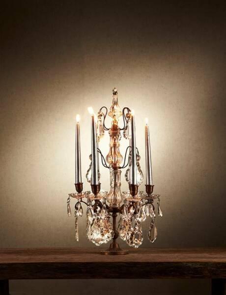 Bronze with glass candelabra candle holders suit for home decor
