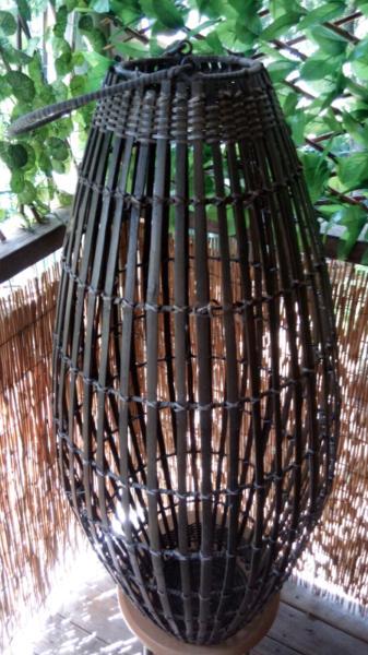 Tropical bamboo basket