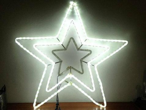 Large 81cm LED Triple Star Ropelight Silhouette | Extra Long Lead