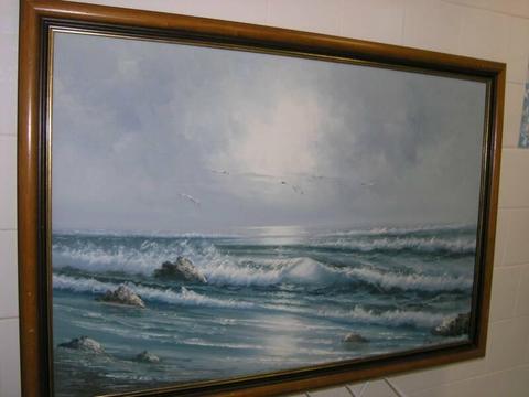 Original oil painting, serene image, suit various settings