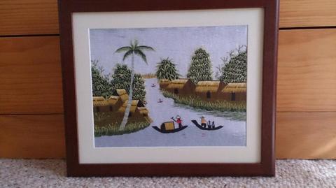 5 Hand Embroidered Pictures from Vietnam