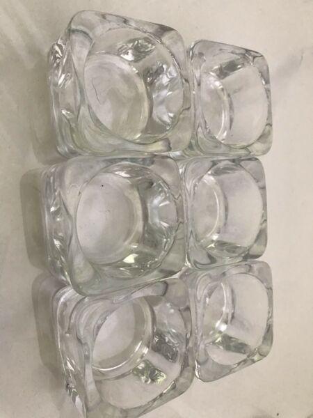 Glass tealight holders