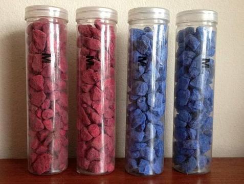 4 Packets Decorative Accent Stones M LIVING | Red & Cobalt Blue