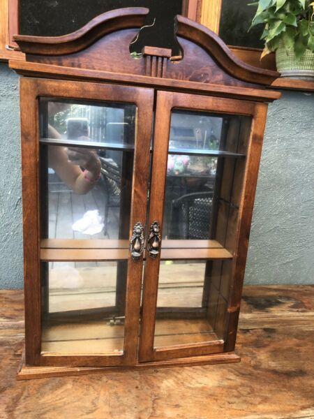 Mirrored Wooden Display Cabinet