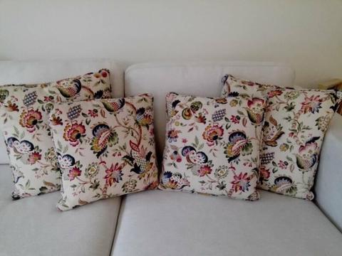 4 x vintage linen cushions, EUC