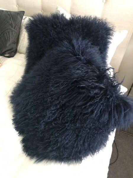 Giant fluffy mohair pillows