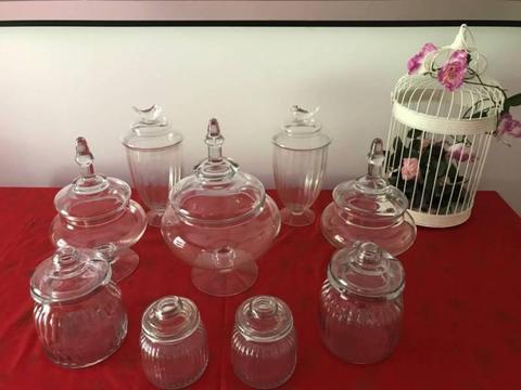 Lolly Jars and Bird Cage for Parties and Weddings