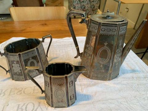 Early 1900's English, silver plated coffee set