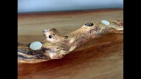 EXTRA LONG HAND-MADE TIMBER CANDLE HOLDER CENTRE PIECE