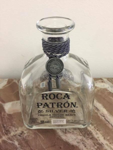 Roca Patron Silver glass bottle