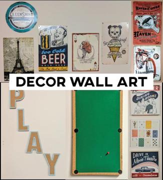 Wall Art (Canvas and Metal Signs) Interior Decor