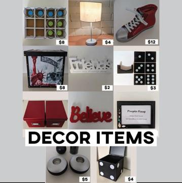 Interior Decor Items (Photo Frames, Storage Boxes, Candles, Signs