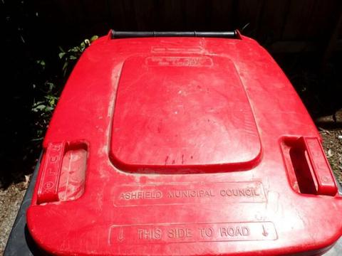 large red council bin 160L
