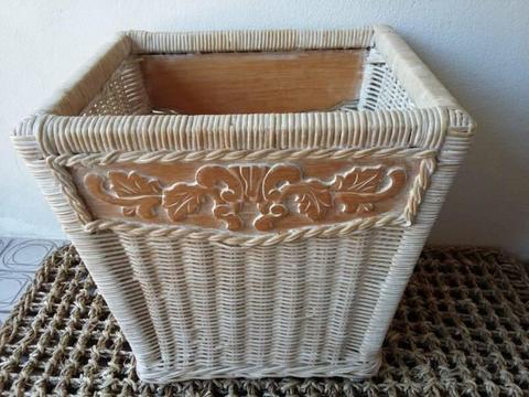 Cane Wicker Plant Basket / waste paper basket