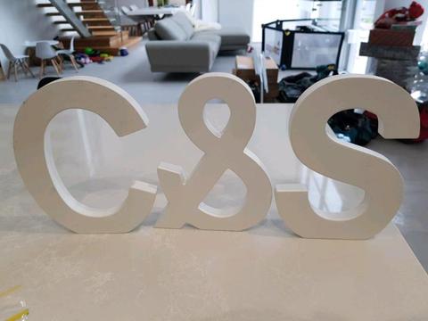Large wooden letters