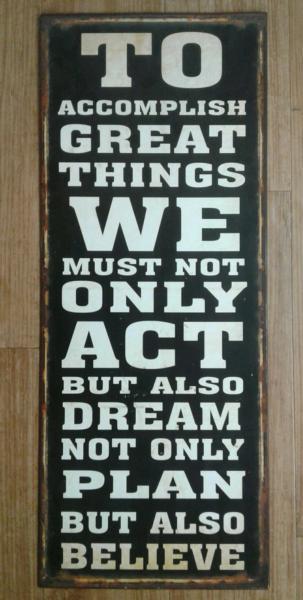 New 78cm Metal Wall Quote Sign