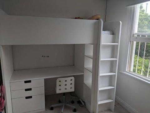IKEA STUVA Loft Bed with Desk and Shelves