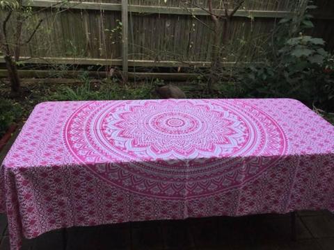 Blooming Lotus Spirit Table Cloth Handmade