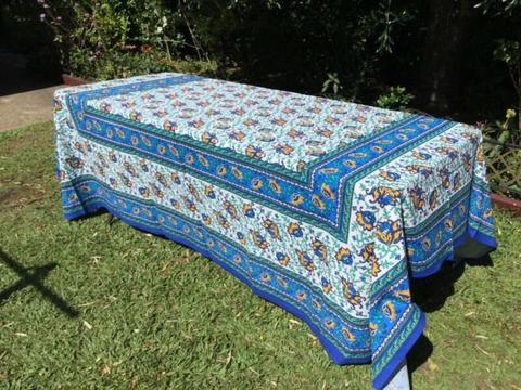 Blue Affair Table Cloth Handmade