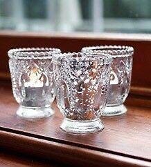 Glass Votive Candle Holder Heirloom Clear x 48