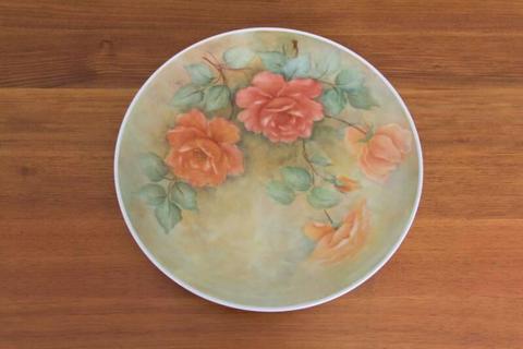 Decorative painted 'Germany' Flower Plate - Marsfield