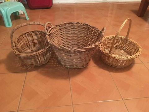 3 good condition rattan basket ($10 for each)