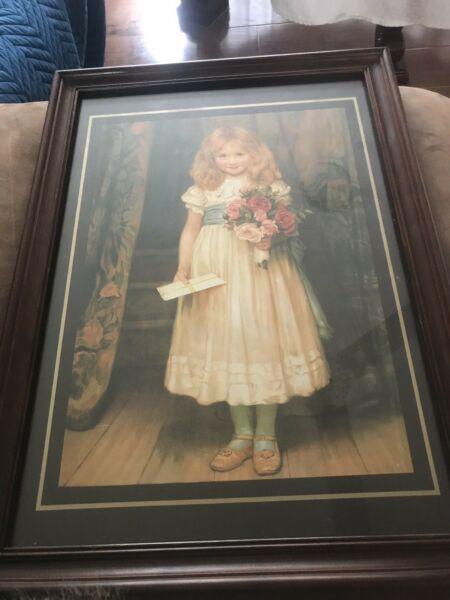 Little Girl Picture with Frame