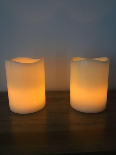 Pair Flameless Battery Operated Candles