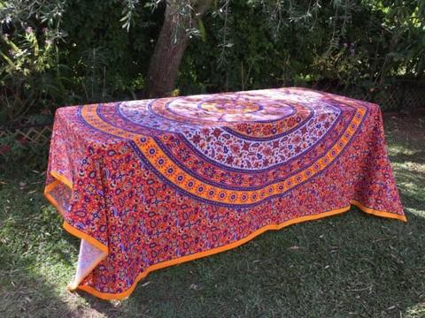 Table Cloth - Mediterranean Floral Garden (250cm x 210cm)