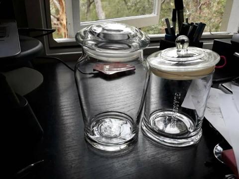 Glass candle jars